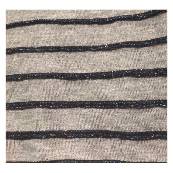 Wild Fable Mock Neck Crop Top w/ Glitter Stripes - Picture 3 of 3